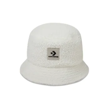 Converse Faux Sherpa Bucket Hats Unisex White