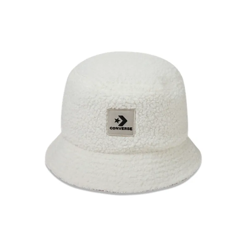 Converse Faux Sherpa Bucket Hats Unisex White-0