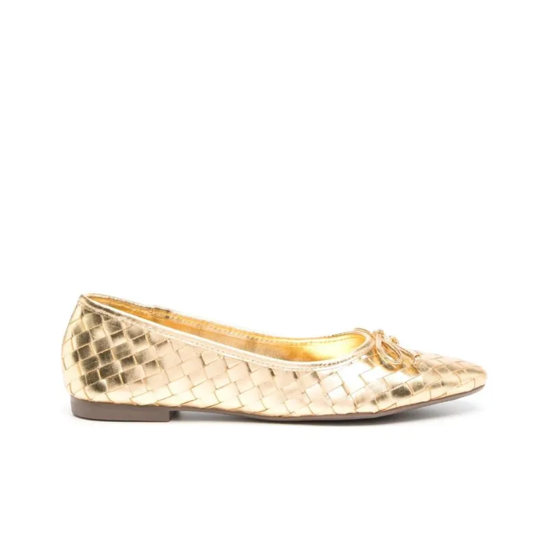 Schutz Arissa Metallic Ballerina Shoes-1