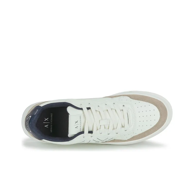 ARMANI EXCHANGEAE Low Top Skateboard Shoes Men's White-3