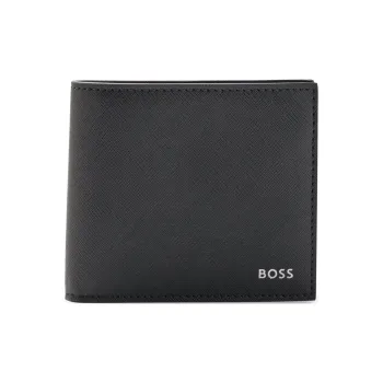 HUGO BOSS Recycled Leather Wallet Men's Black