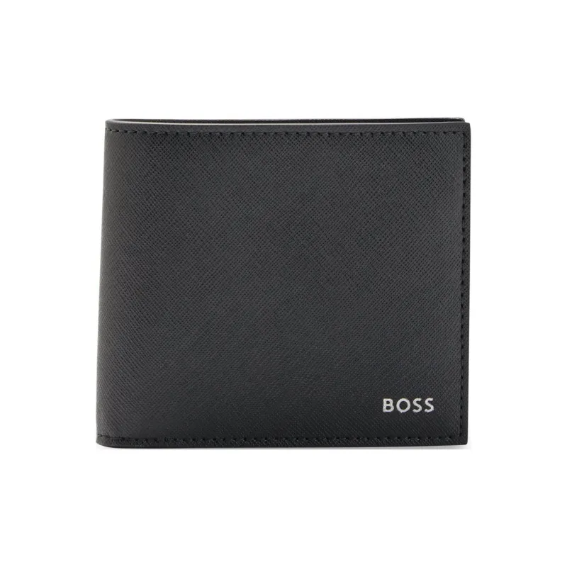 HUGO BOSS Recycled Leather Wallet Men's Black-0