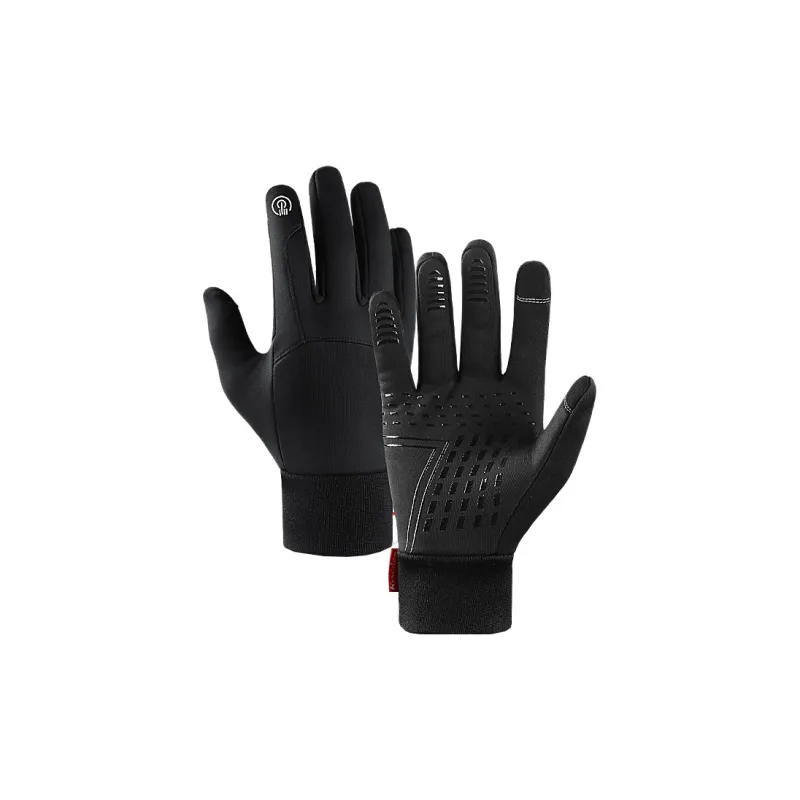 Cool Riding Treasure Riding Equipment Cycling Glove Unisex Polyester, Silicone Black, Gray-0
