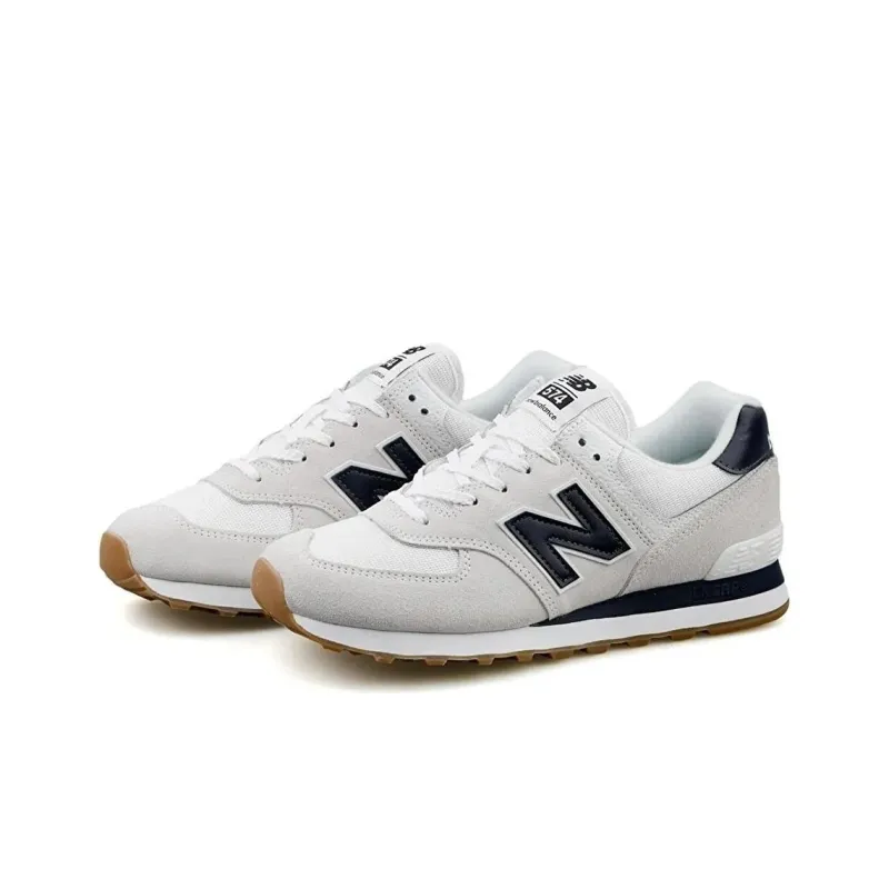 New Balance 574 White Navy Gum-2