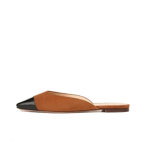 VERONICA BEARD Wrap-toe Slippers Women's Black Brown