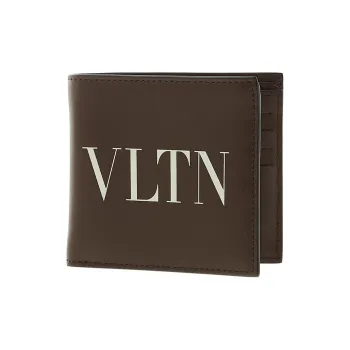 Valentino Cow Leather Wallet Women's Dark Brown