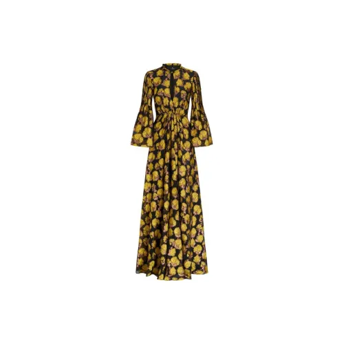 ETRO Long-Sleeved Dresses Women's Black/Yellow