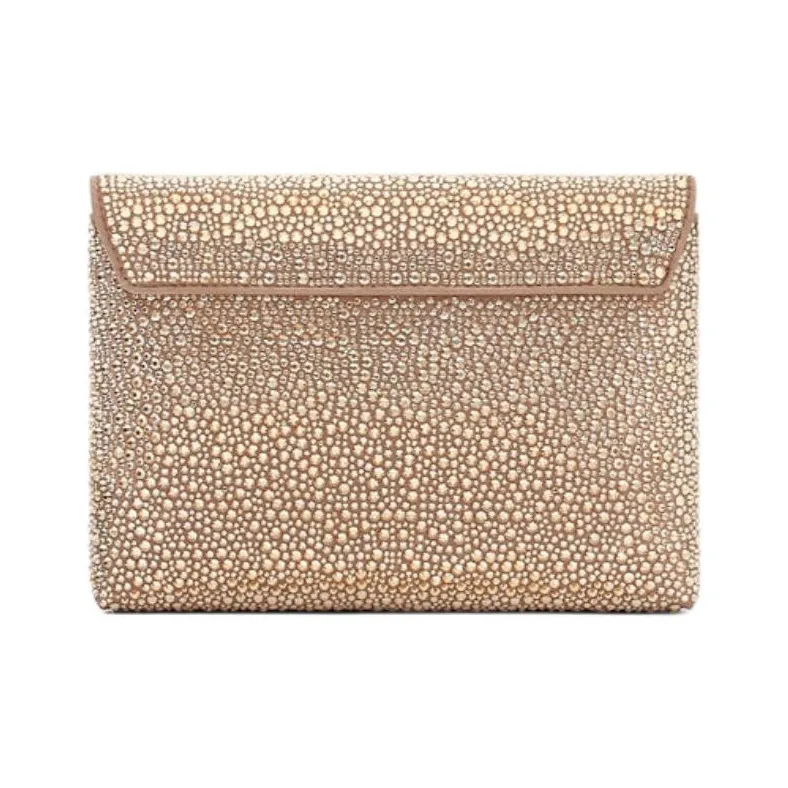 FANSIZHE La Medusa Leather One Shoulder Crossbody Clutch Women's Gold-2