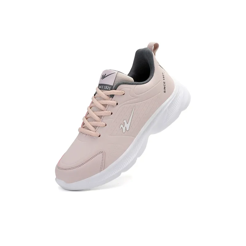 Binary Cushioning Height Increasing Lightweight Slip Resistant Low Top Casual Running Shoes Women's Pink-2