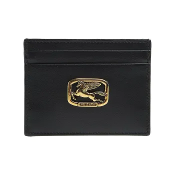 ETRO Cow Leather Card Holder Unisex Black