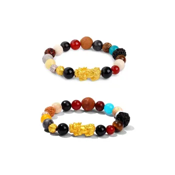 RUOK Beaded Bracelet Wooden Unisex