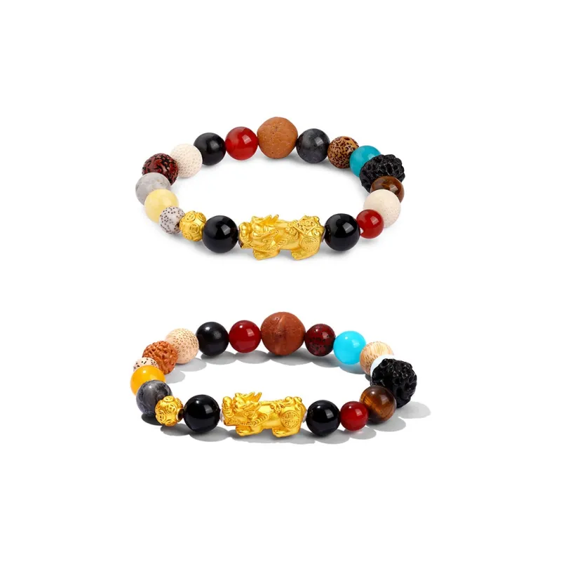 RUOK Beaded Bracelet Wooden Unisex-0