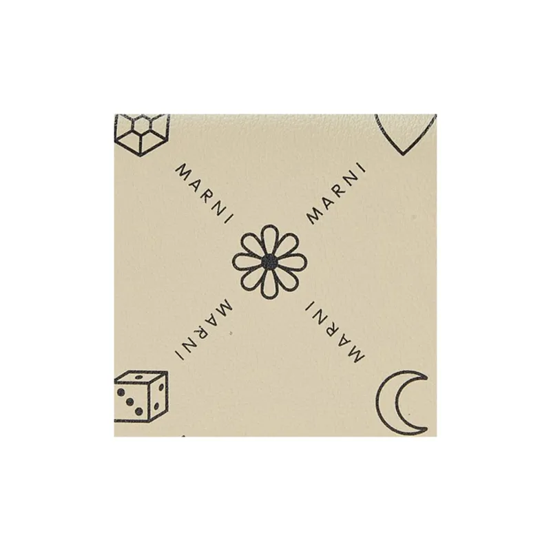 MARNI Cow Leather Wallet Women's Light Ivory-5