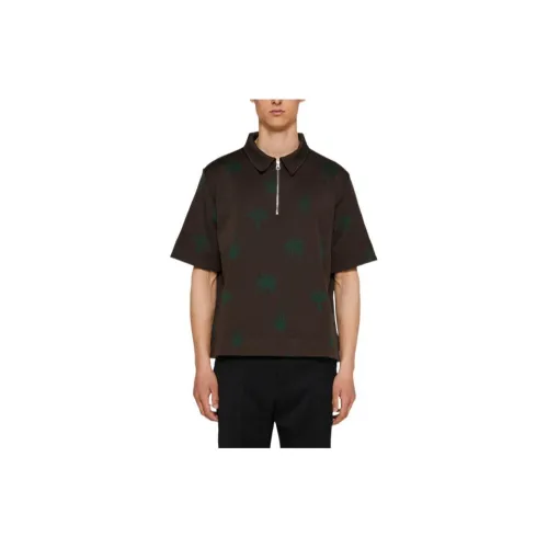 JIL SANDER Palm Tree-print Polo Shirt