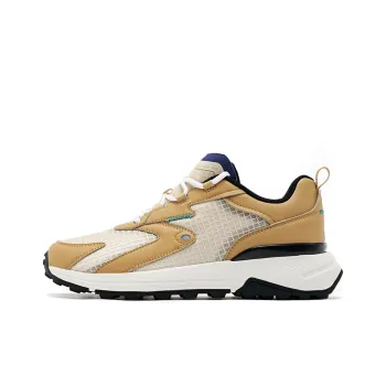 RIGORER Cushioning Coverage Wear-Resistant Breathable Low-Top Chunky Sneakers Men's Rubber Brown/Night Black