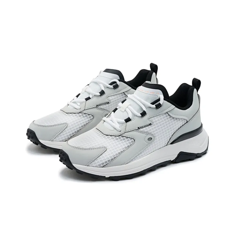 RIGORER Cushioned Wear-Resistant Breathable Coverage Low-Top Chunky Sneakers Men's Moonlight Gray/Pure White-2