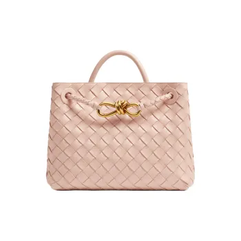 Bottega Veneta Andiamo Series Sheepskin Shoulder Bag, Crossbody Bag, Handbag Trumpets Women's Lotus Blossom Pink