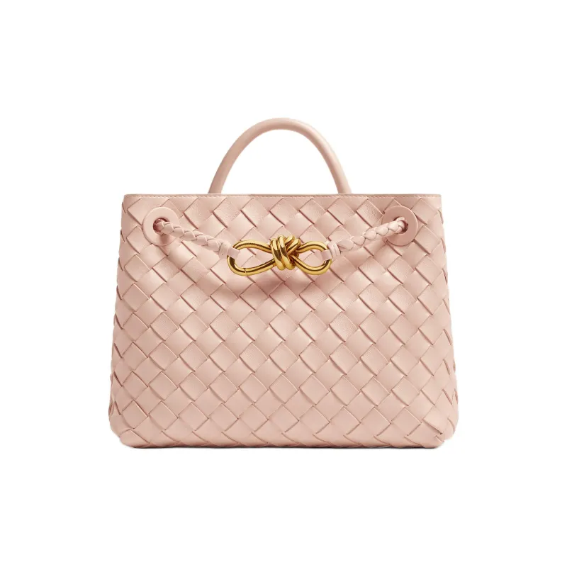 Bottega Veneta Andiamo Series Sheepskin Shoulder Bag, Crossbody Bag, Handbag Trumpets Women's Lotus Blossom Pink-0