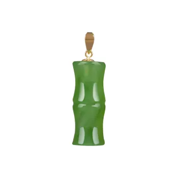 Seven Little Craftsmen 18K Gold Hetian Jade Pendants Unisex Jasper
