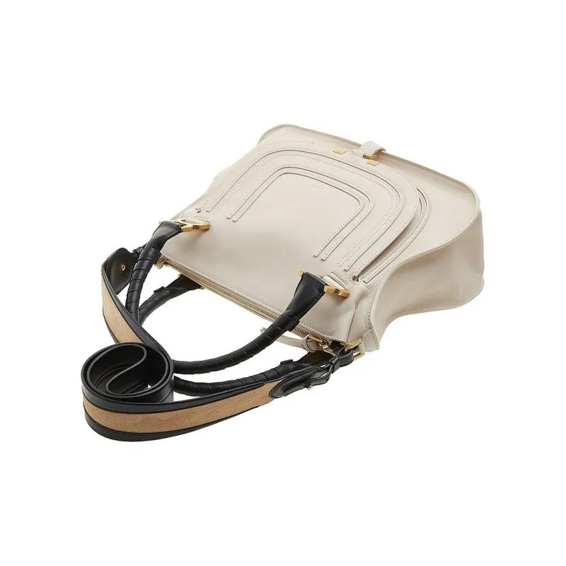 Chloe Cow Leather Portable Crossbody Bag, Shoulder Bag Women's Gray-3