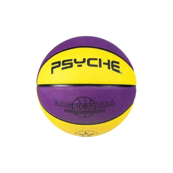 PSYCHE Rubber Basketball Yellow Purple Size 3 Training Kids'