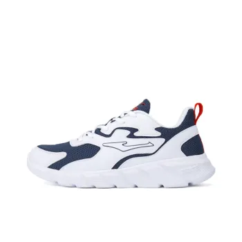 Erke Cushioned Slip Resistant Breathable Low Top Running Shoes Men's Blue White