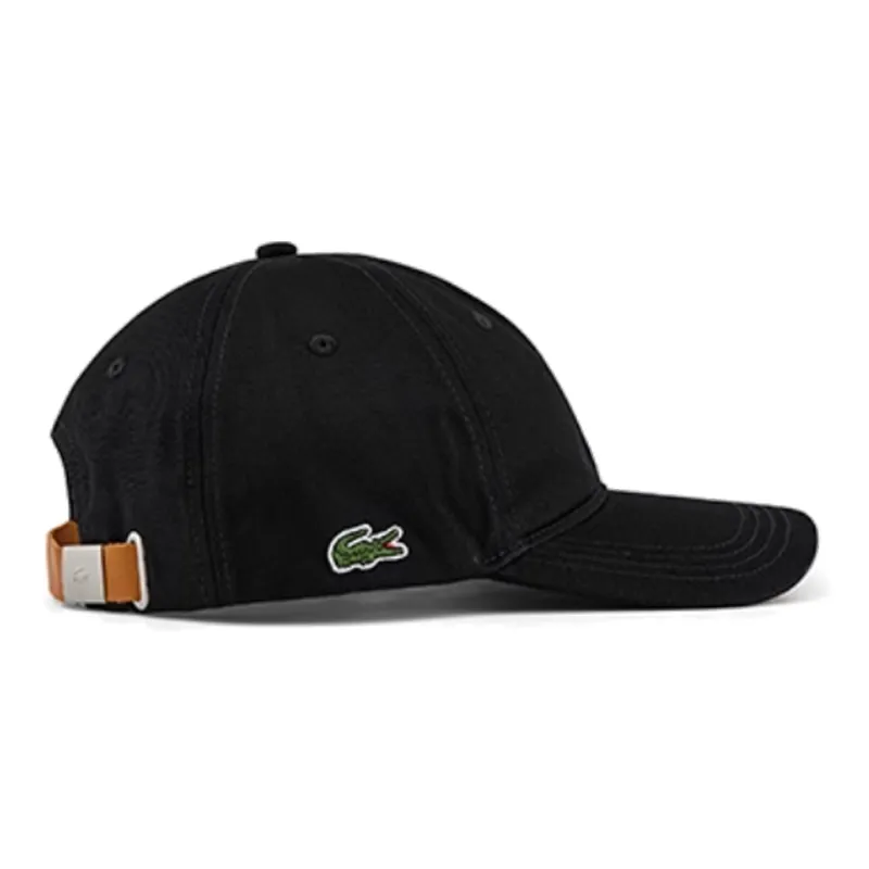LACOSTE Cotton Baseball Caps Unisex Black-2