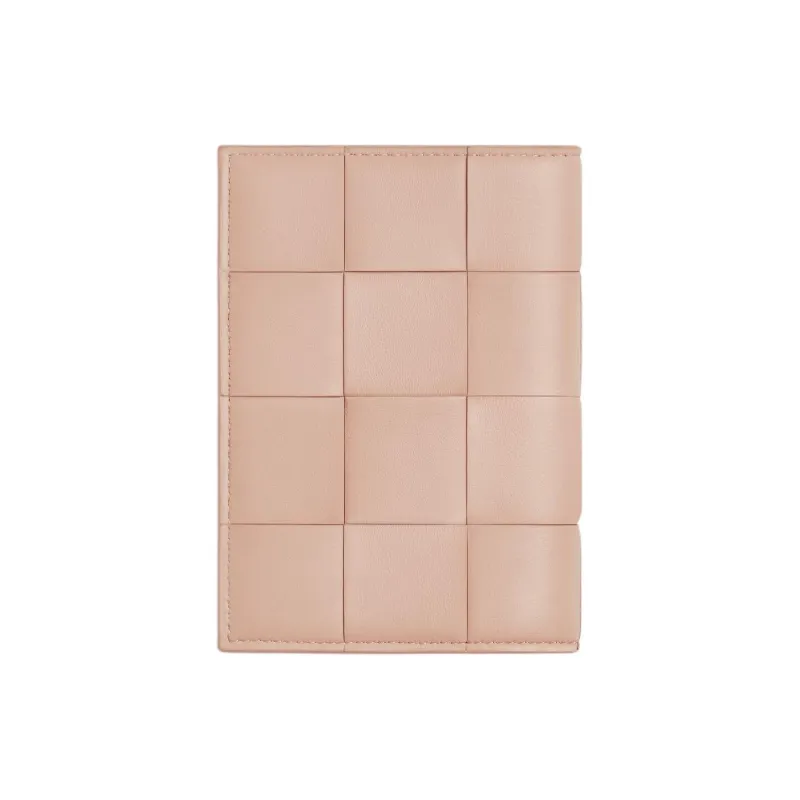 Bottega Veneta Sheepskin Passport Holder Women's Lotus Blossom Pink-0