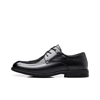 GZZ Dress Shoes Men Low-Top Black