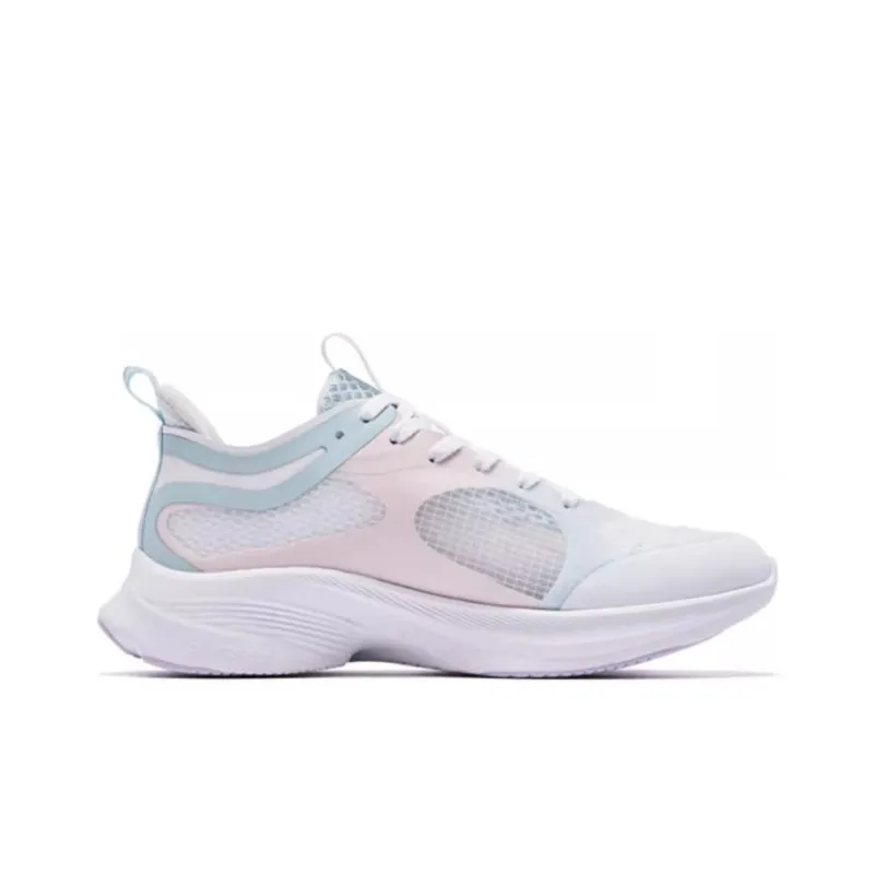 QIAODAN Light Speed 1.0 Shock Absorbers With Slip Resistant Features Low Top Running Shoes Women's White Blue-1