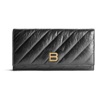 Balenciaga Crush Quilted Wallet On Chain
