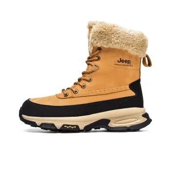 Jeep Warm Wear-Resistant Slip-Resistant Crew Snow Boots Men's Golden