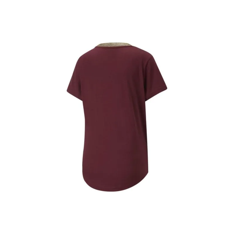 PUMA Santa Cruz X PUMA T Shirts Women's Deep Red-1