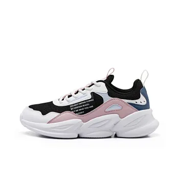QIAODAN Slip Resistant, Abrasion Resistant, Breathable Low Top Running Shoes Women's Black Jordan White