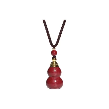 Baozhi Reconstructed Cinnabar Jade Necklaces Unisex