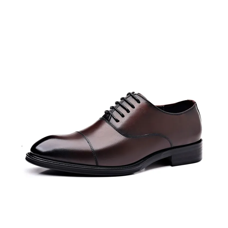YEDANI Dress Shoes Men Low Top Black/Brown-6