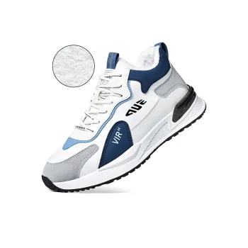 Prince McQueen Running Shoes Unisex Mid Top White/Black/Gray Blue