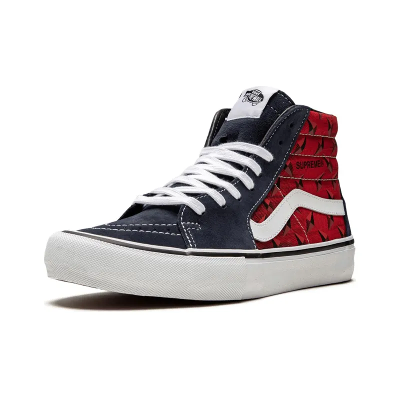 Sk8 Supreme X Vans Hi Pro 'Diamond Plate Navy Red'-1