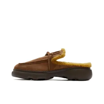 Burberry Stony Shearling trim Suede Slippers