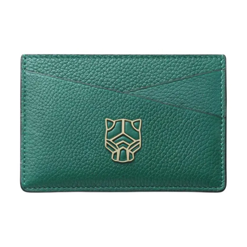 CARTIER PANTHÈRE Calfskin Card Holder Women's Green-0
