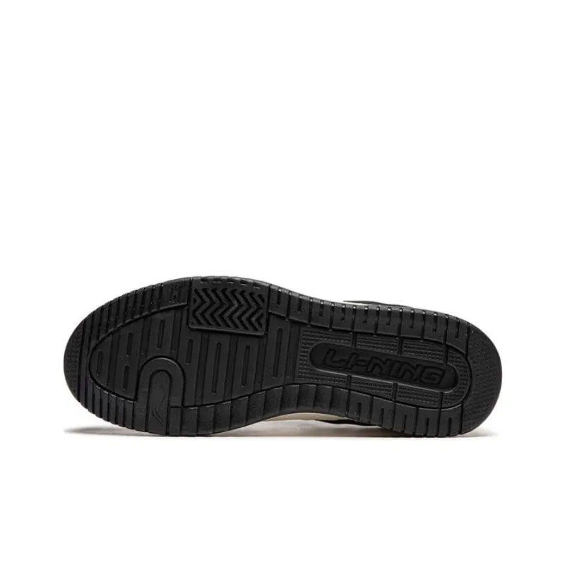 LiNing Tianji 2.0 Slip Resistant Cushioning Wear Resistant Lightweight Low Top Skateboard Shoes Women's Black White-3