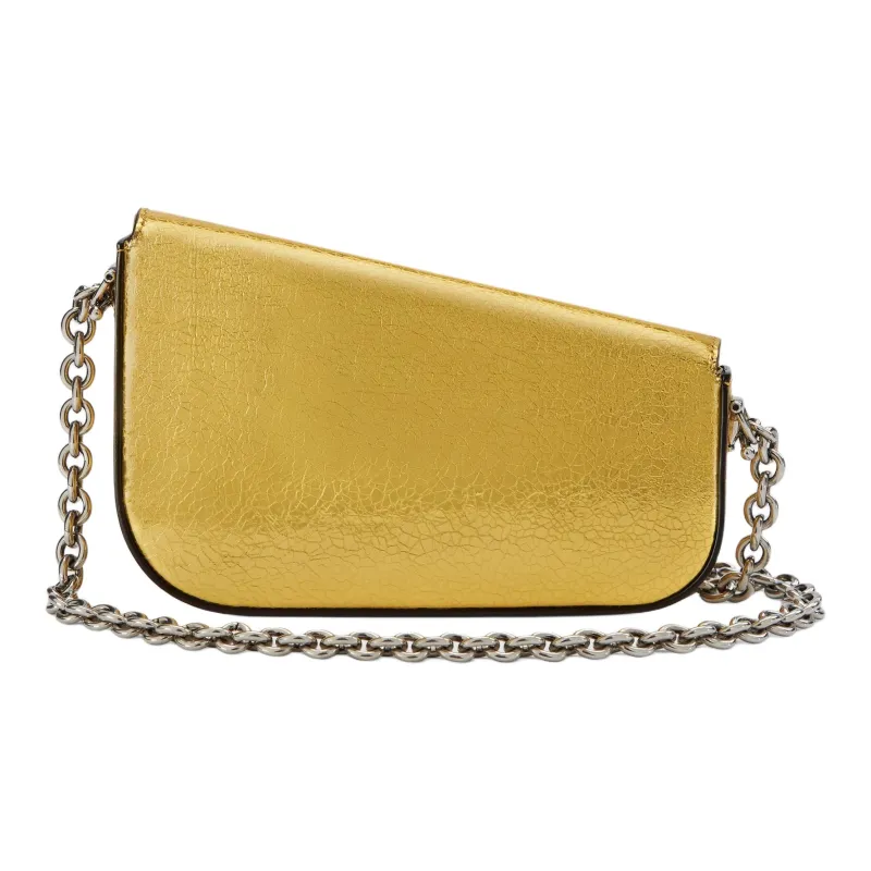 GUCCI Horsebit 1955 Leather Portable Crossbody Bag Shoulder Bag Mini Women's Gold-3