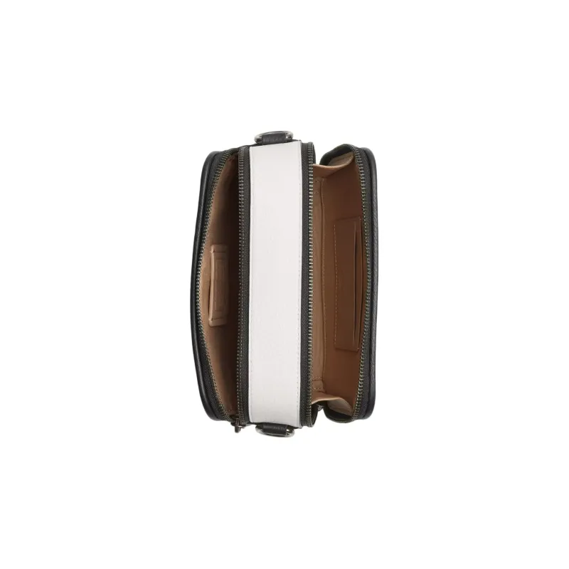 COACH Leather Camera Bag, Shoulder Bag, Crossbody Bag Trumpets Unisex Black & White-2