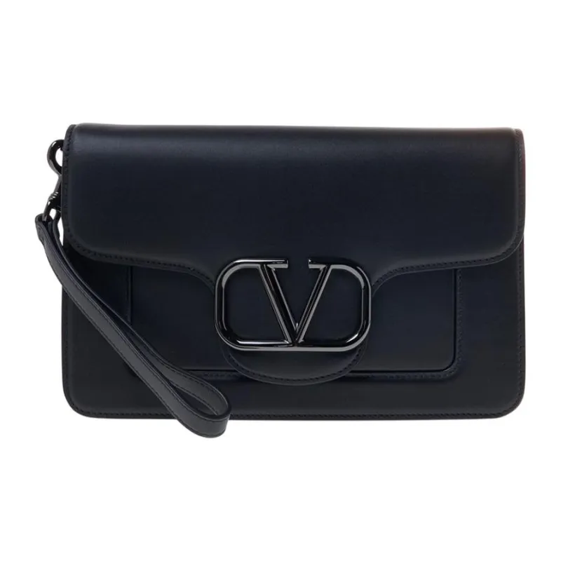 Valentino GARAVANI Cow Leather Clutch Women's Black-0