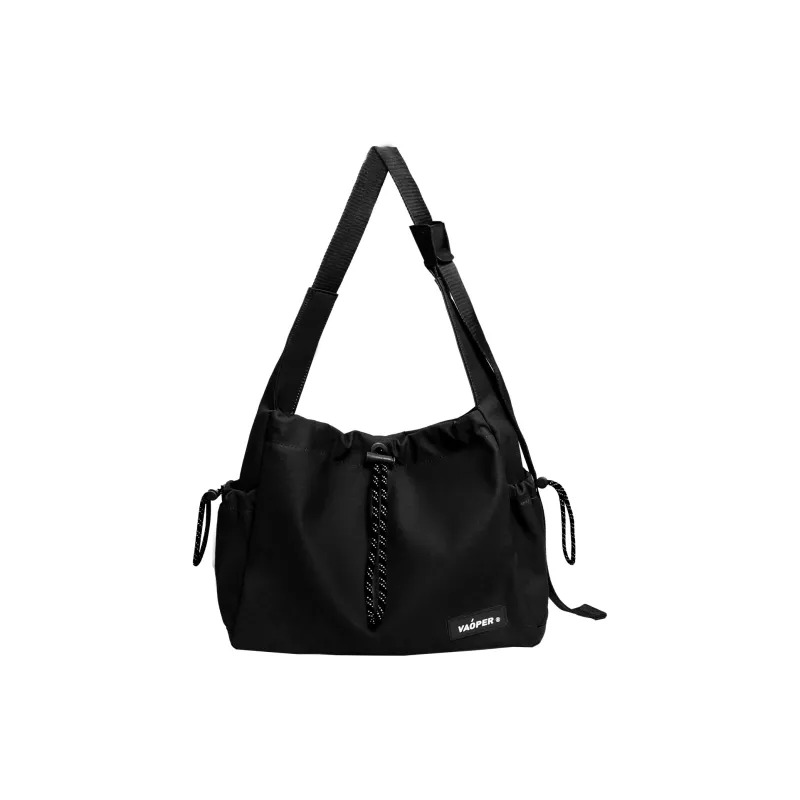 VAOPER Polyester Messenger Bag One Shoulder Backpack Gym Bag Crossbody Bag Regular Unisex Twilight Black/Khaki-0