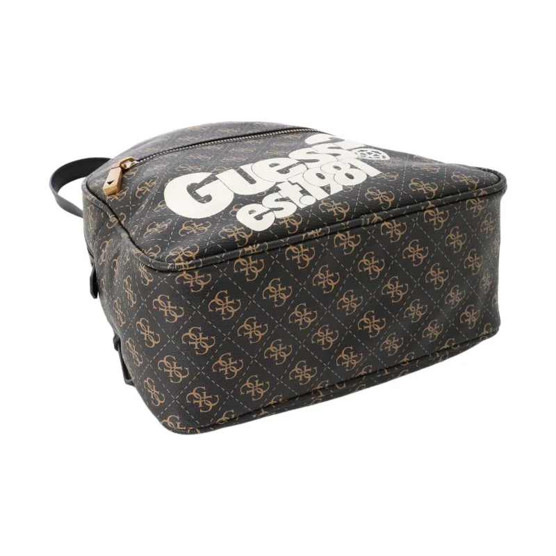 GUESS Synthetic Fiber Backpack Unisex Black & Gold-4