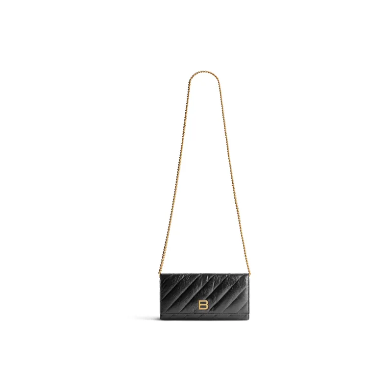 Balenciaga Crush Quilted Wallet On Chain-1