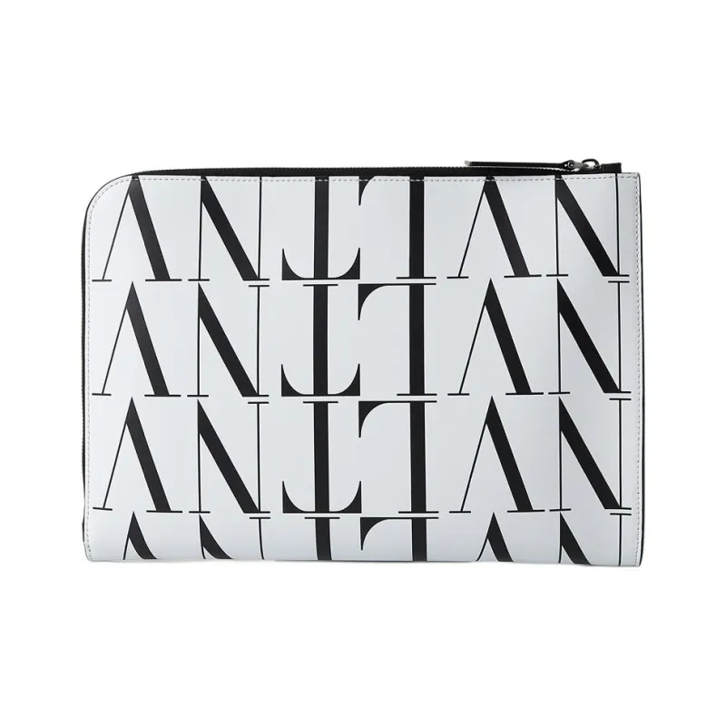 Valentino Cow Leather Clutch Women's White-2