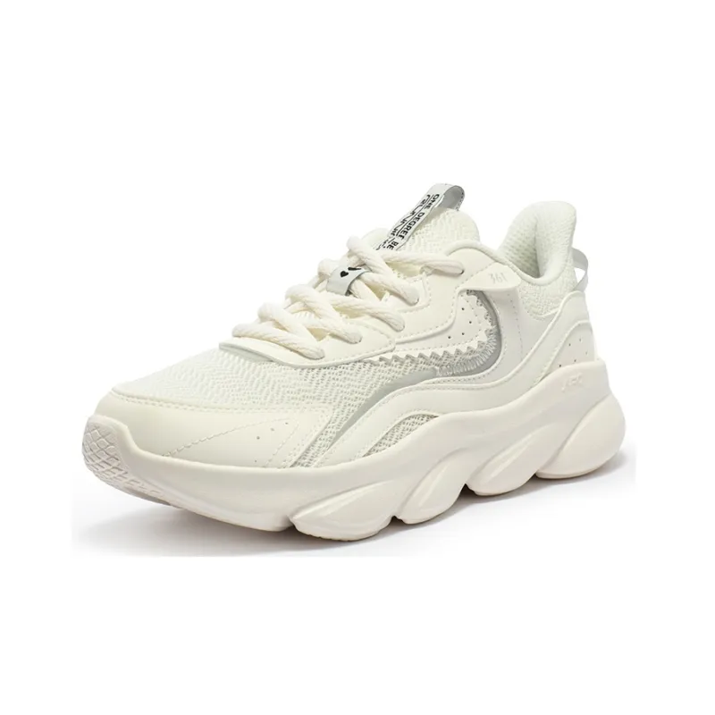 361° Cushioning, Slip Resistant, And Abrasion Resistant Low Top Casual Running Shoes Women's Ecru-1