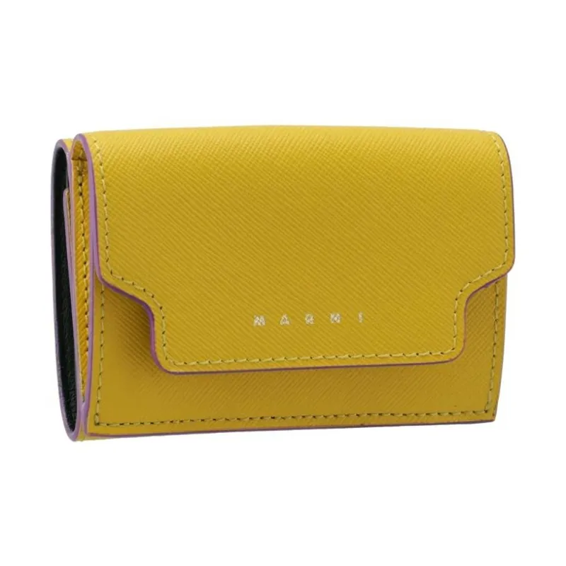 MARNI Calfskin Wallet Mini Women's Lemon-1